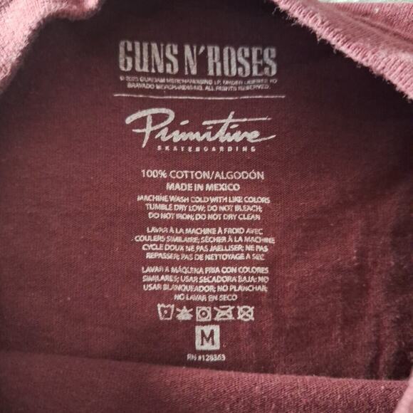 Primitive X Skateboarding Guns N' Roses T-Shirt Size Medium Cotton Double-Sided - Picture 3 of 7